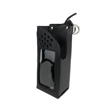 Black Leather Holster with Swivel Beltloop for Tait TP3000 Series Radios - Image 3