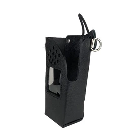 Black Leather Holster with Swivel Beltloop for Tait TP9400 Series Radios - Image 3