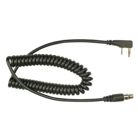 Dual Muff Headset Coiled Cord for Kenwood TK-2100 & Relm RPU416 Series Portables
