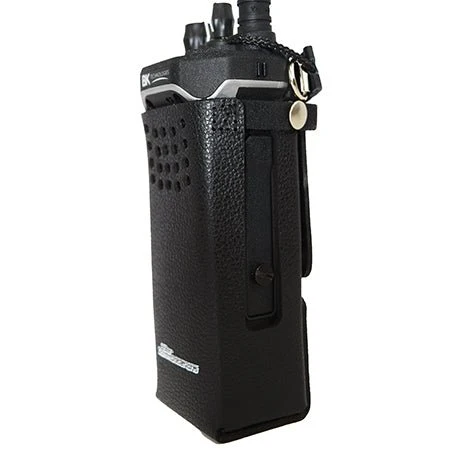 Leather Open Speaker Holster with D-Swivel and D-Rings BKR9000 Radios - Image 3