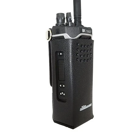 Leather Open Speaker Holster with D-Swivel and D-Rings BKR9000 Radios - Image 4