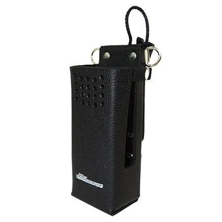 Leather Open Speaker Holster with Snapping Belt Loop and D-Rings BKR9000 Radios - Image 8