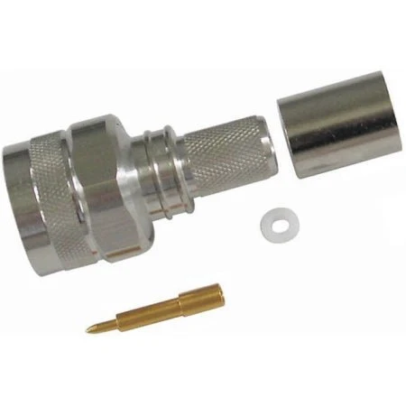 N-Male Hex Head Crimp on Connector, TC400NMHX for LMR400-UltraFlex