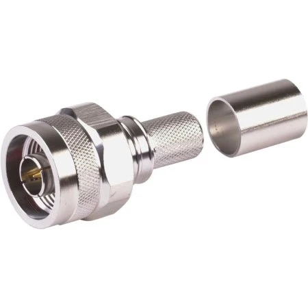 N-Male Hex Head, Crimp On Connector for LMR400 Coax